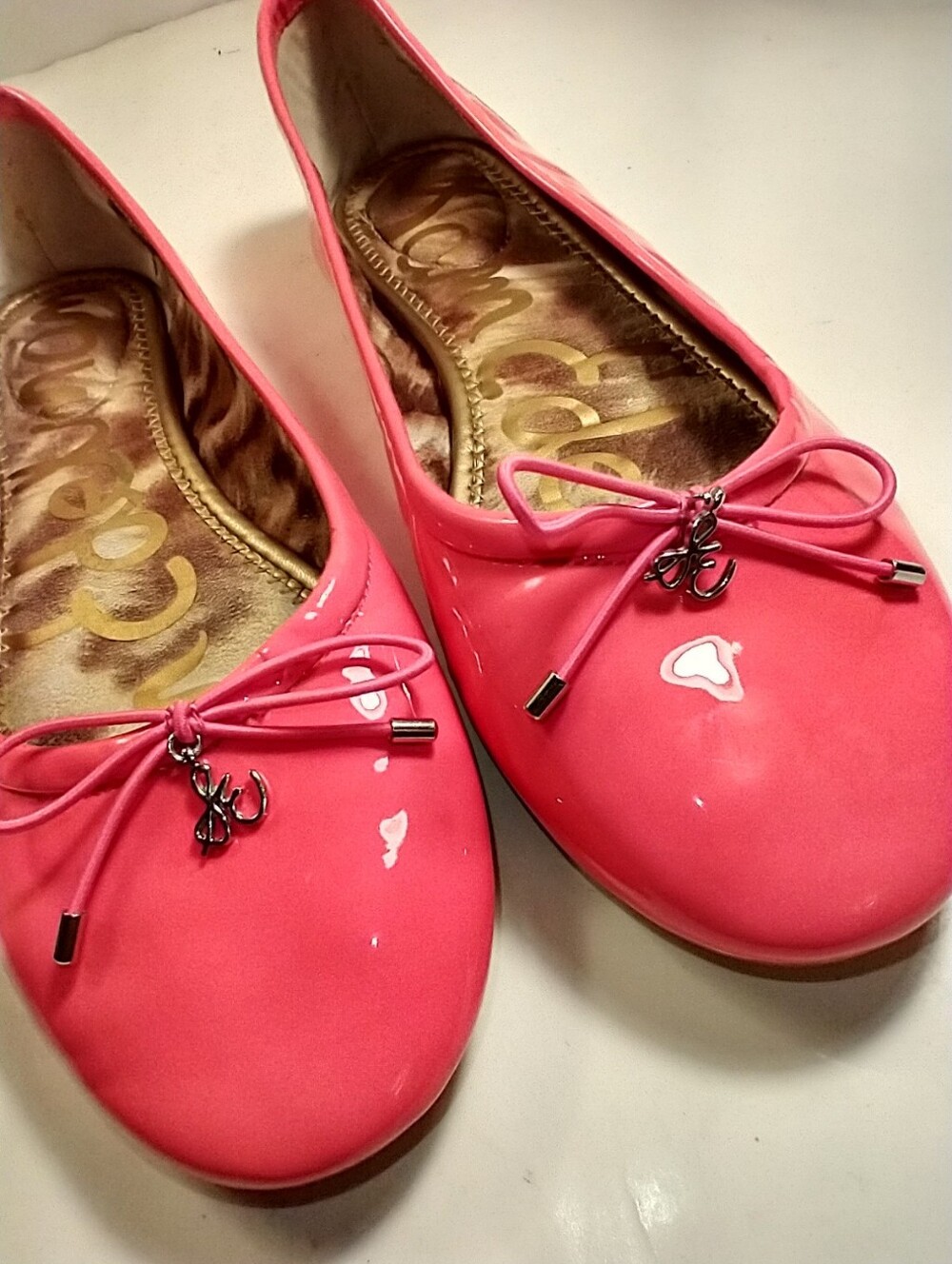 Sam Edelman Felicia Pink Patent Leather Ballet Flats Shoes Women's sz 7.5M. - Picture 11 of 12
